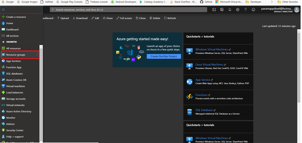 Creating Resource Group In Azure Cloud