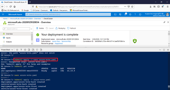 How to Create an Azure Kubernetes service (AKS) in Azure portal
