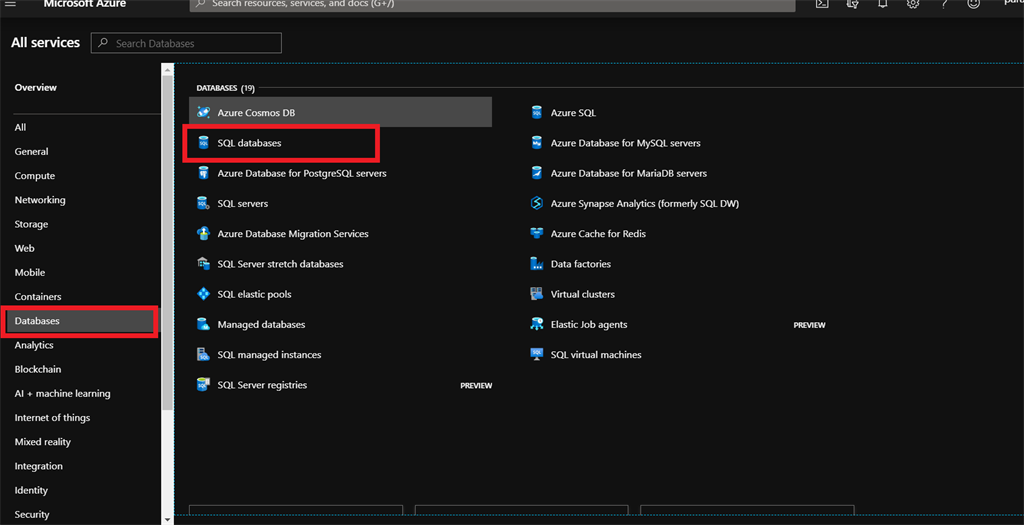 Creating A SQL Database In Azure Cloud
