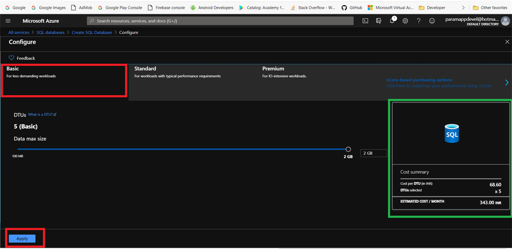 Creating A SQL Database In Azure Cloud