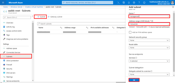 Azure Active Directory Domain Services Managed To The Azure Windows Server Virtual Machine