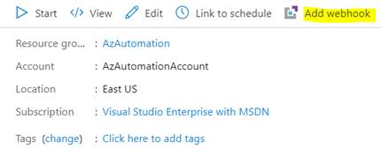 How To Start A PowerShell Runbook By A Webhook In Azure Automation Using Power Automate