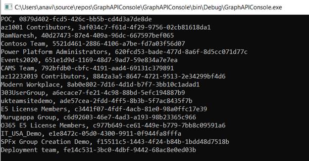 How To Access Microsoft Graph API In Console Application