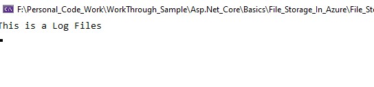 Implement Azure File Storage Using ASP.NET Core Console Application