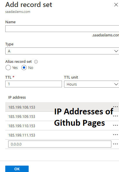 Configuring A Custom Domain Name For Your Github Pages Site Using Azure App Service Domains