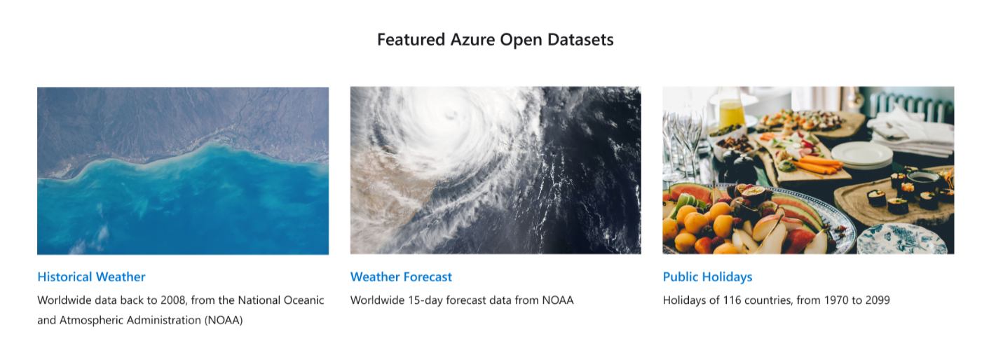 Azure Open Datasets