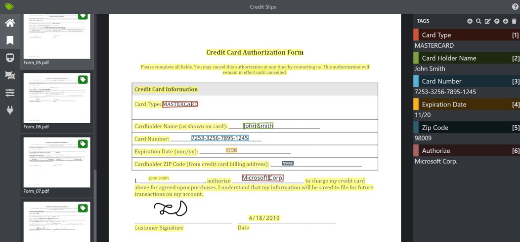 sample UX tool showing the form labeling experience