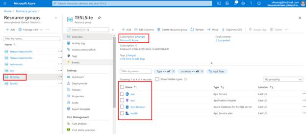 How To Move Azure Resources Between Existing Subscription To New Subscription