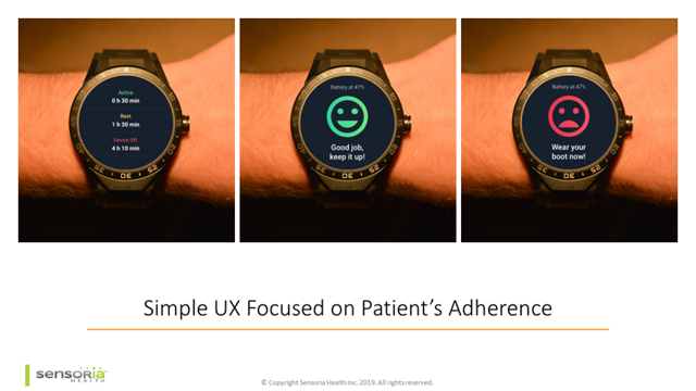 Simple UX focused on patient's adherence