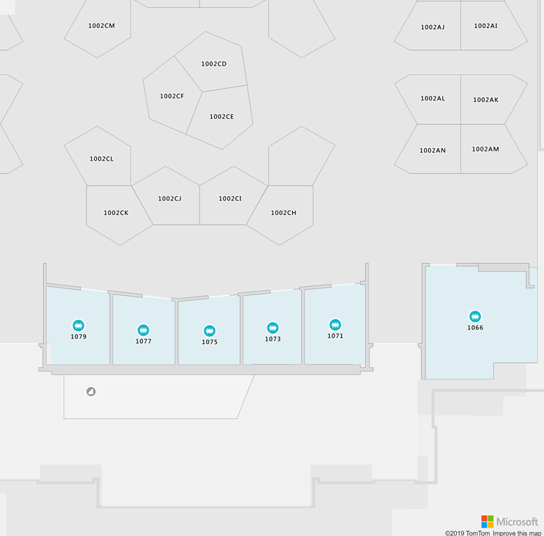 Detailed indoor map including some furniture elements.