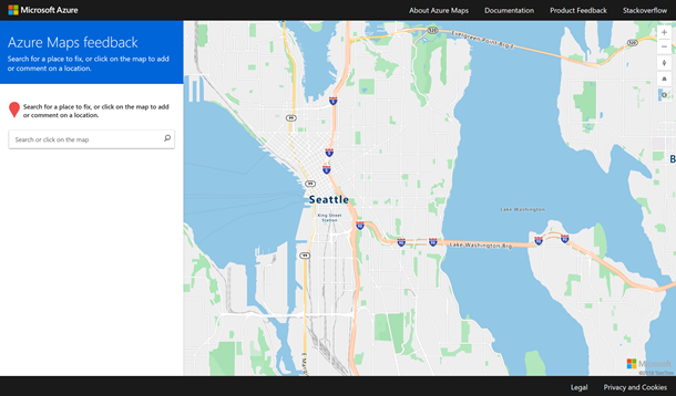 Azure Maps Feedback Site