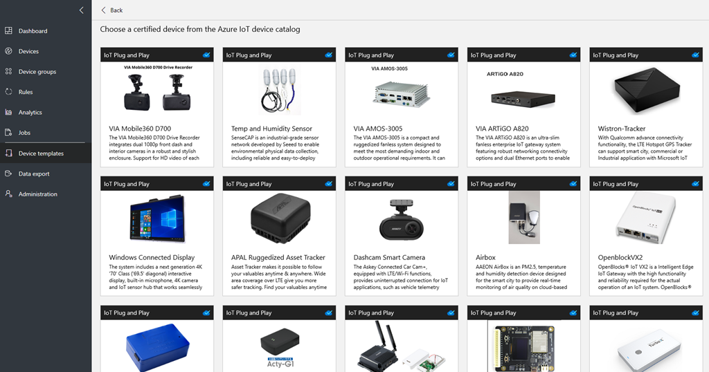 An image of the certified device browsing page.