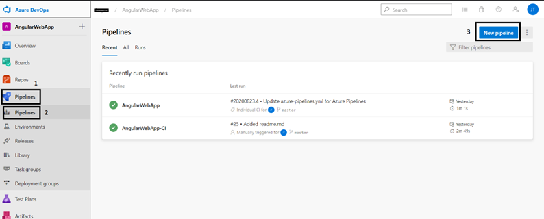 Create Build Pipeline For Angular App And Download Artifacts Using Azure Devops