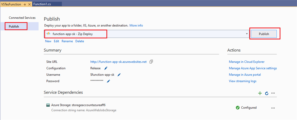 How To Create And Publish Azure Function From Visual Studio