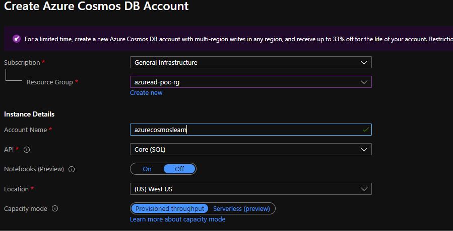 Azure Cosmos DB - Store And Retrieve JSON Data Types Using SQL API