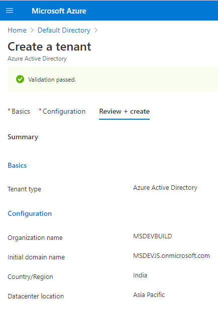 Getting Started Create A New Tenant With Custom Domain In Azure Active Directory