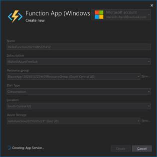 Azure functions app service