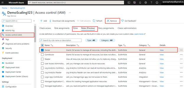 Azure RBAC Role Based Access Control Demonstration With Azure App Service