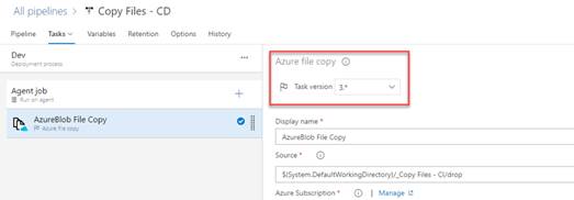 Azure Devops - Copy Files From Git Repository To Azure Storage Account