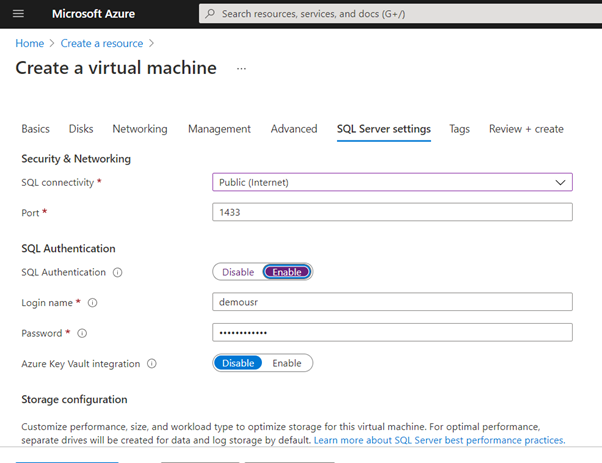 How to create SQL Server 2019 virtual machine and use as database server with minimum cost