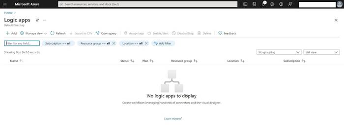 Creating A Logic App In Microsoft Azure