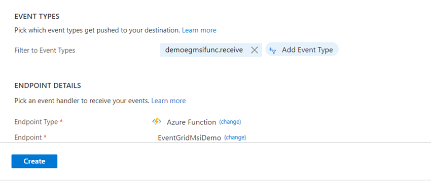 Send Events to Event Grid Topic from Blob Triggered Azure Function using Managed Service Identity