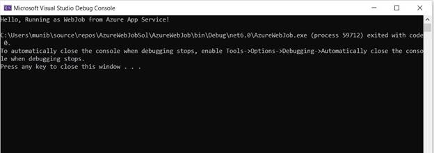 Using Web Jobs in Azure App Services