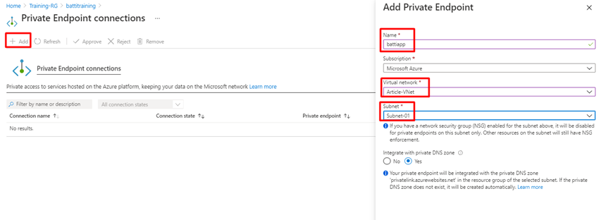 How To Secure Our Azure Web App Services Using A Private Endpoints