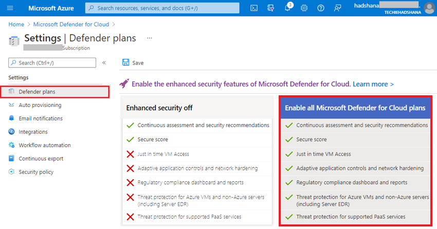 How To Enable Microsoft Defender For All The Azure Subscriptions On Cloud