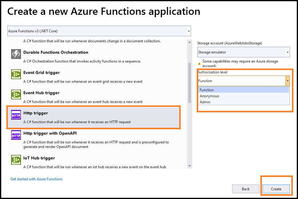 Create Azure Function in Visual Studio