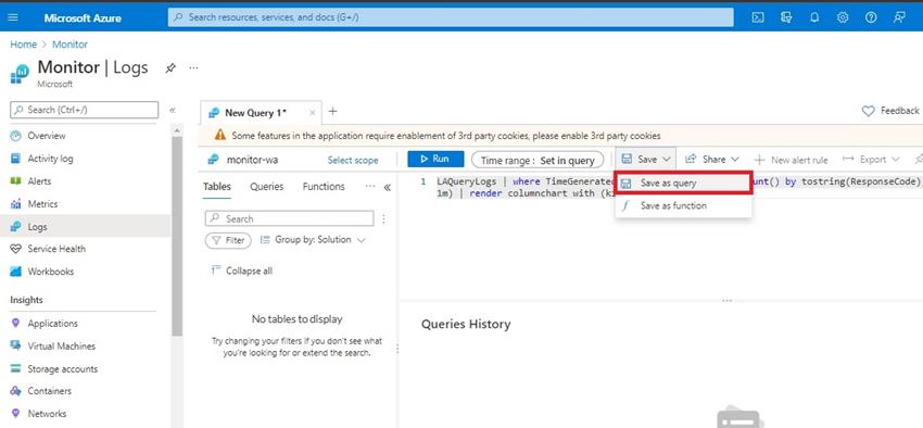 Monitor Logs and Analytics in Azure Monitor