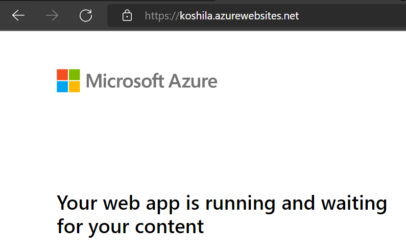 Deploying an Azure web app