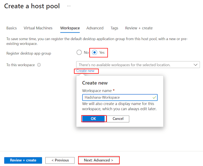Deploying Host pool in Azure Virtual Desktop