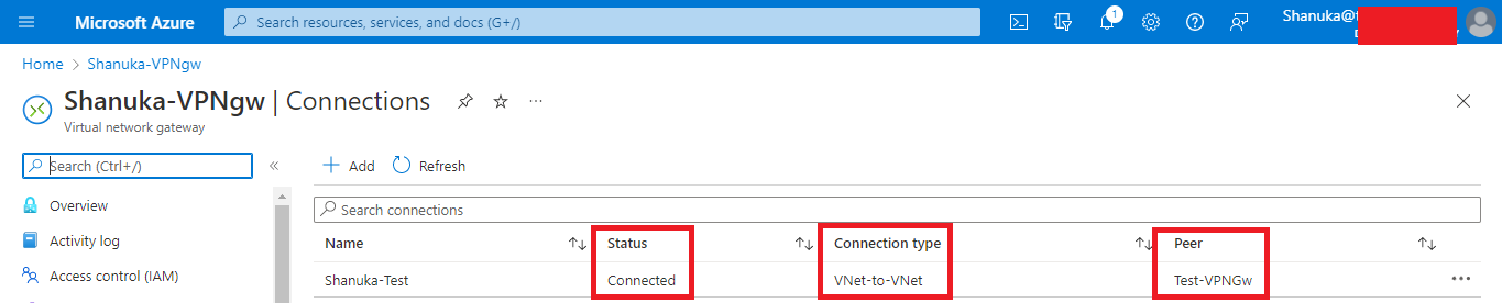 Configure A IPsec Tunnel VNet-To-VNet VPN Gateway