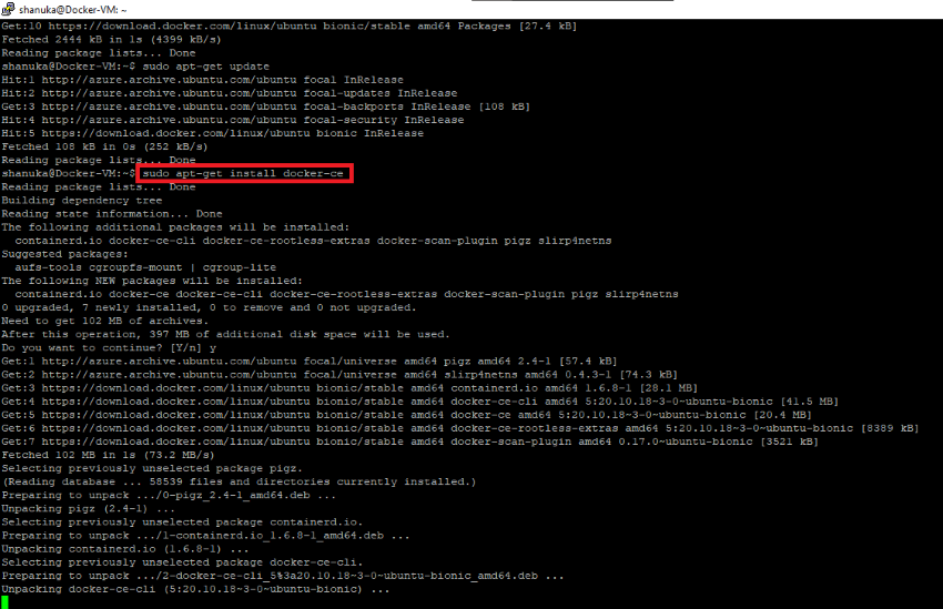 How To Deploy Docker In Ubuntu Server Using Azure Portal