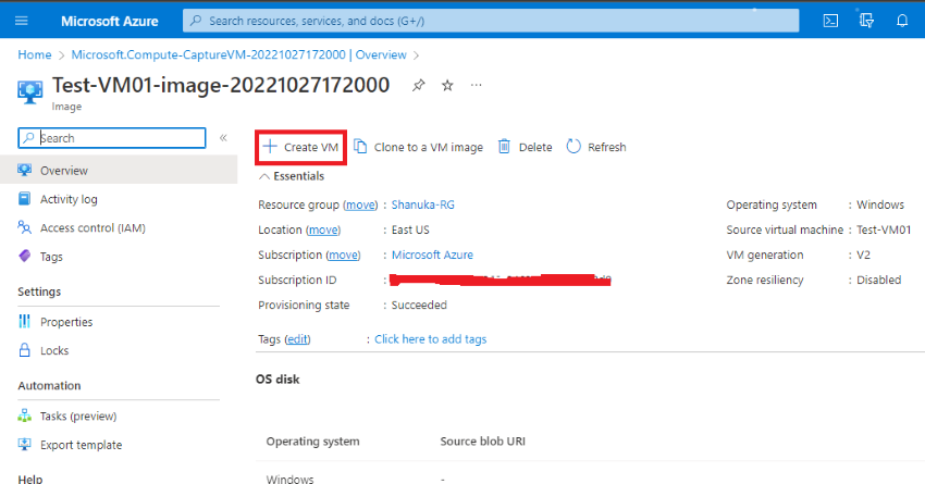 How to Generalize Virtual Machines and Create Image VMs in Azure Portal