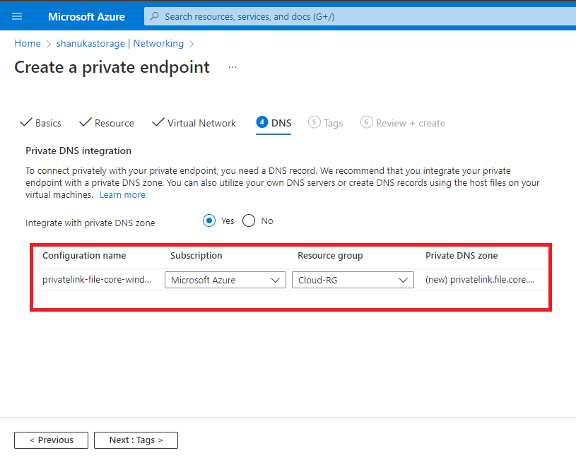 Implement an Azure Files SMB Access On-premises with Private Endpoints