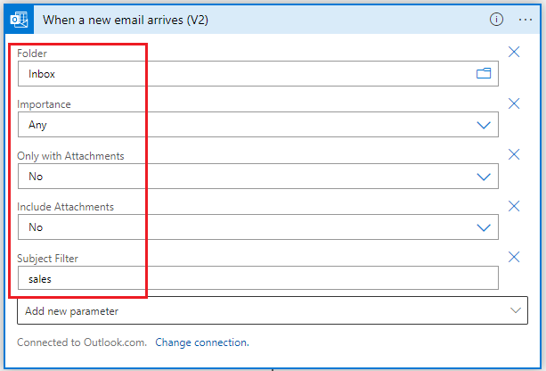 How to move the specific email to specific folder using Azure Logic App