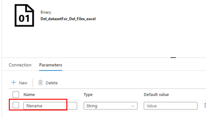 Delete files based on excel column name in Azure Data Factory