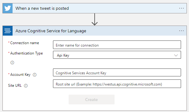 Split and Store the different language tweets in blob storage Using Azure Logic App