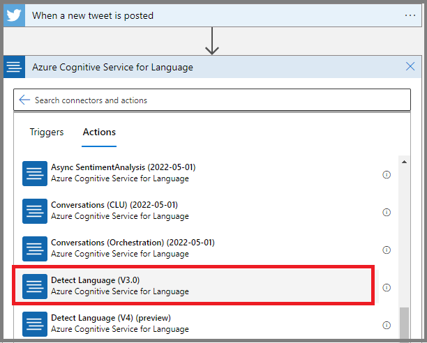 Split and Store the different language tweets in blob storage Using Azure Logic App