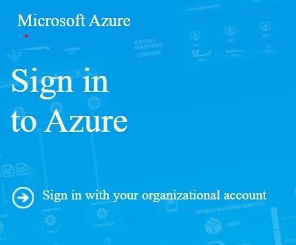 Sign in to Azure Portal