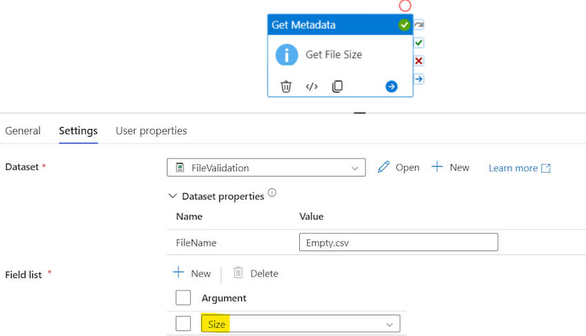 Skip/Notify Processing of Empty files via Azure Data Factory/Synapse
