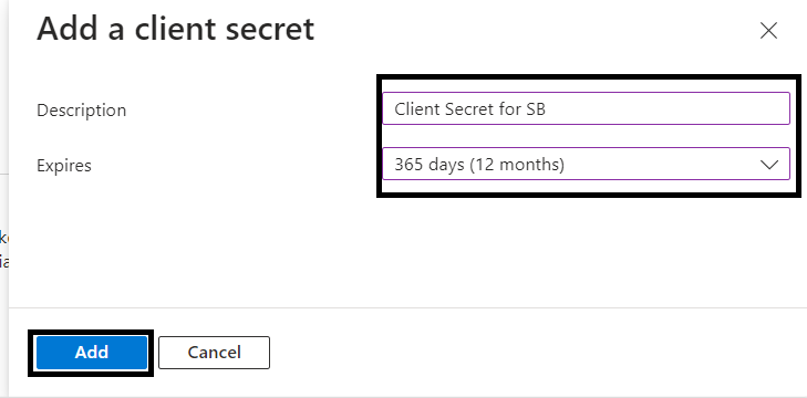 Add client secret
