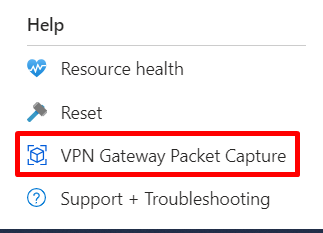 VPN Gateway Packet capture