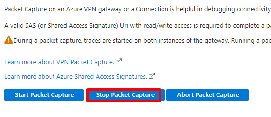 Stop packet capture