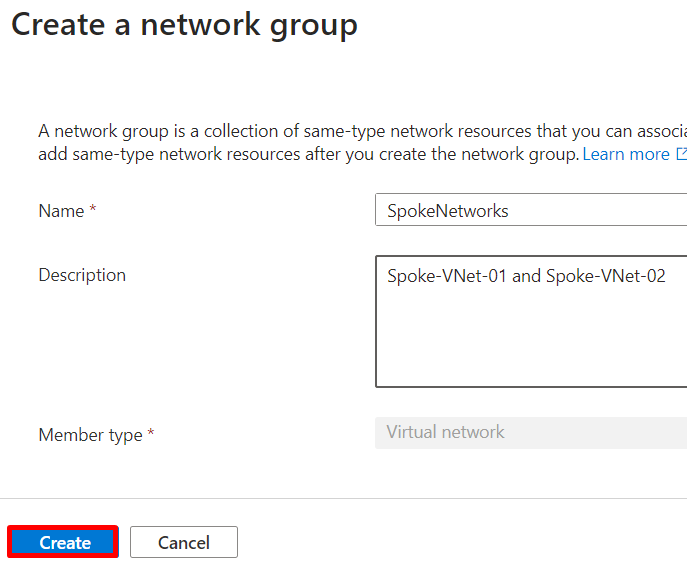 Create a Network Group