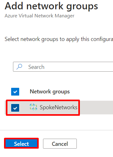 Add network groups