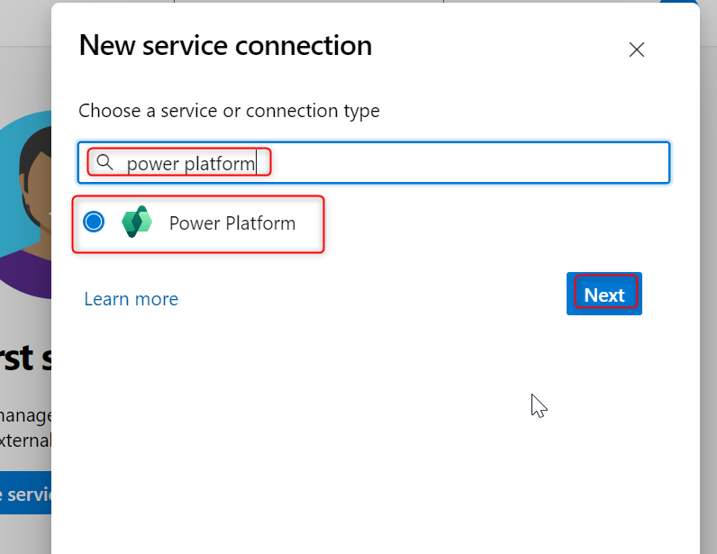 New service connection