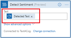 Choose detected text